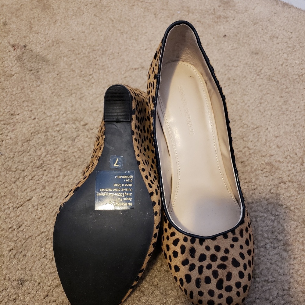 Banana Republic Leopard Print Wedges